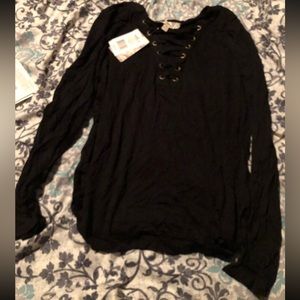 Black Long sleeve top. NWT